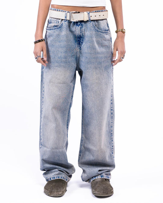 Low-Waist Straight-Leg Jeans.