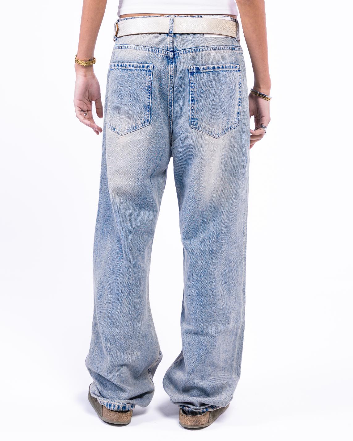 Low-Waist Straight-Leg Jeans.
