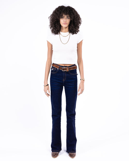 High-Waist Flared Jeans