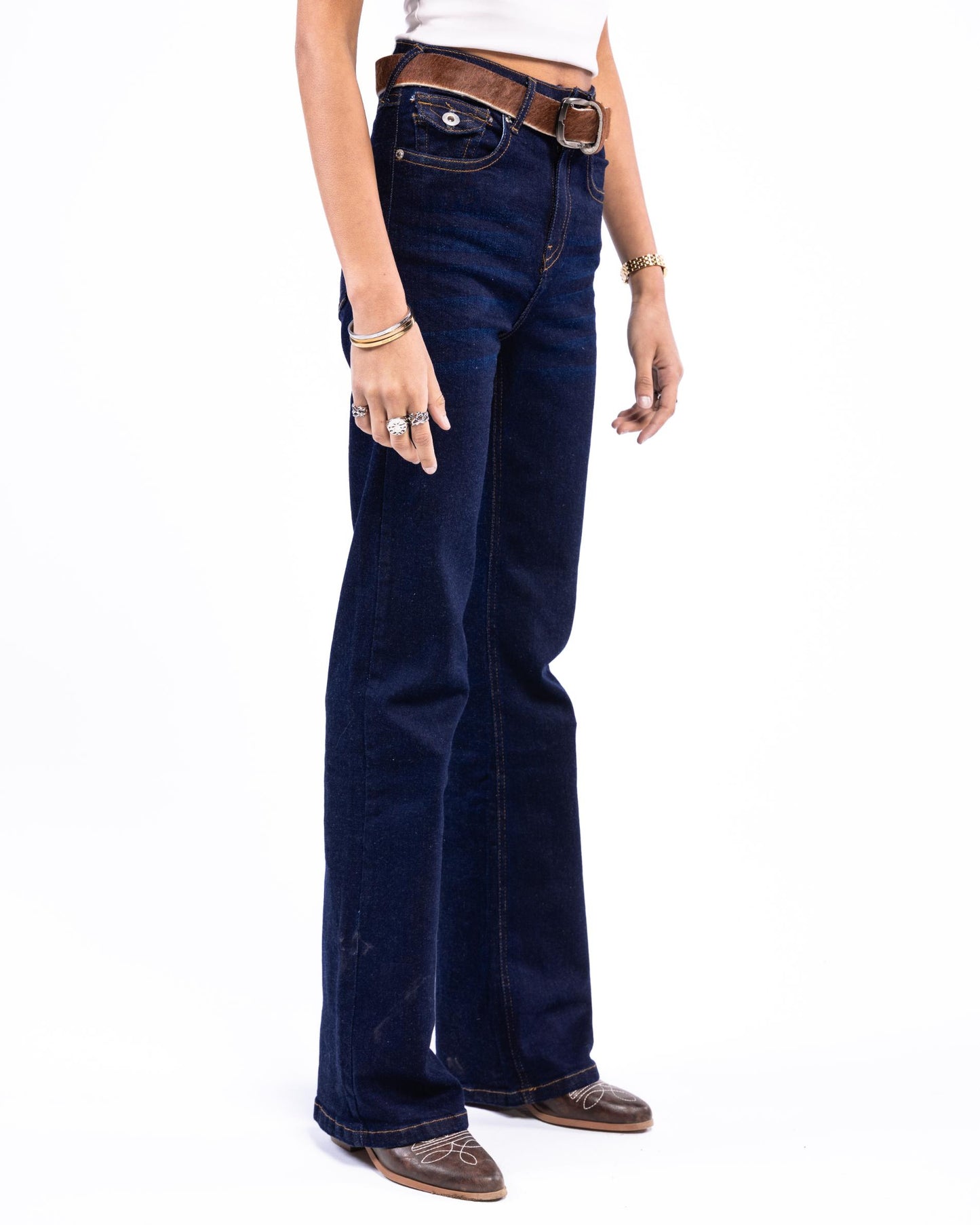 High-Waist Flared Jeans