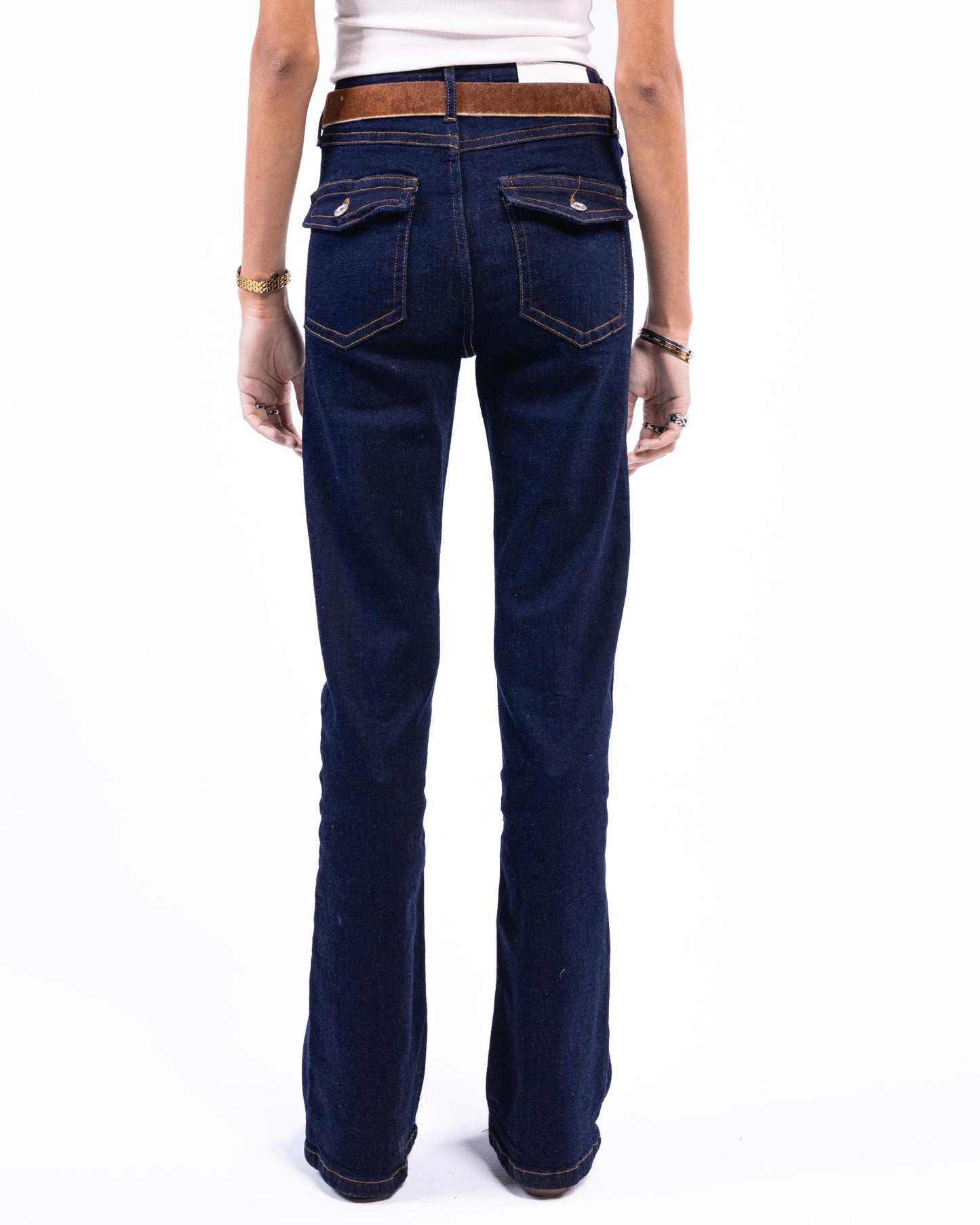 High-Waist Flared Jeans